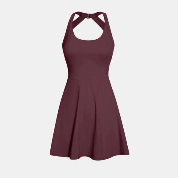 Halara Backless Twisted Dance Active Dress with Shorts Medium NWOT - Picture 8 of 14